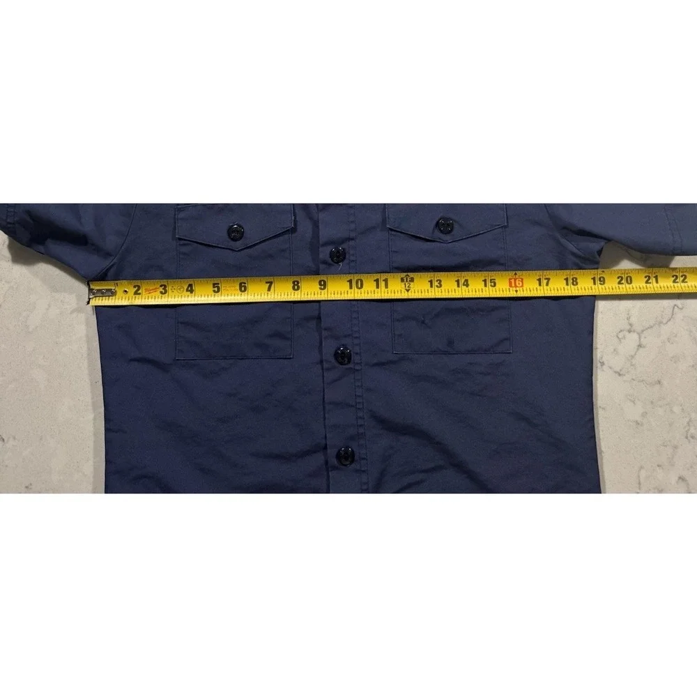 Boy Scouts of America Shirt Youth Large Blue Short Sleeve Uniform Button Up Logo